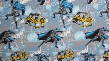 Jersey bedruckt - Batman auf Blau/Grau